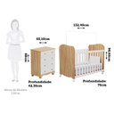 Ver imagem 3 de Quarto de Bebê Cômoda 4 Gavetas e Berço Mimo MDF Espresso Móveis Branco Brilho/Amêndoa