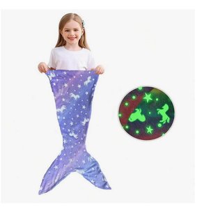 Manta Infantil Cauda de Sereia Cobertor Saco Dormir Menina