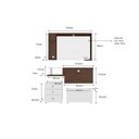 Ver imagem 3 de Conjunto Armário para Banheiro Vicenza Nogal Ébano