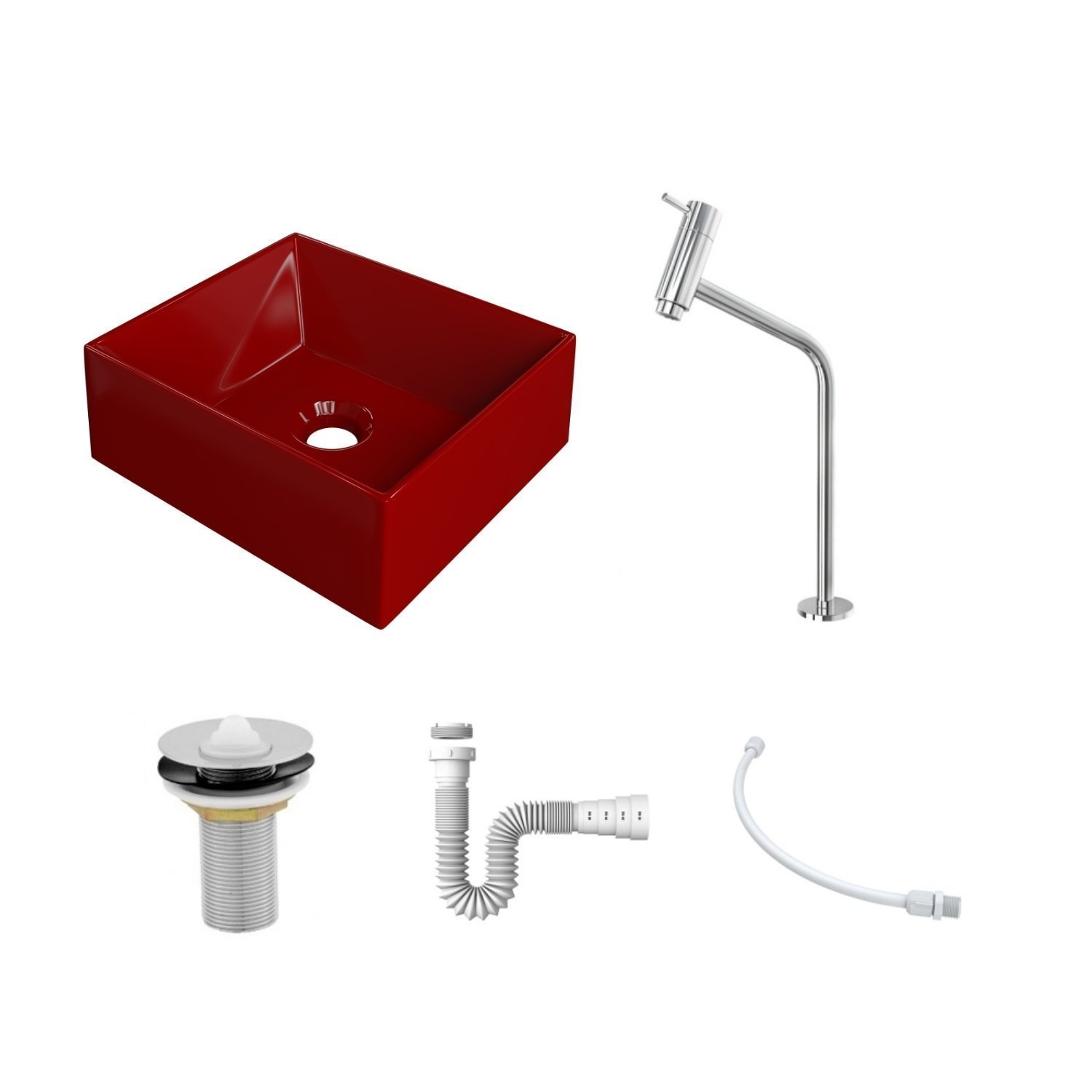 Kit Cuba Rt30 Riviera com Torneira Link 1062 e Válvula Metal com Sifão e Flexível - 3