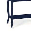 Ver imagem 3 de Bancada Aparador Mini Lavabo com Cuba 1 Gaveta Pés Luiz Xv Dália 3062 - Azul Petróleo/imbuia Glazer