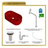 Kit Cuba Ov42 Laila com Torneira Link 1062 e Válvula Metal com Sifão e Flexível - 10