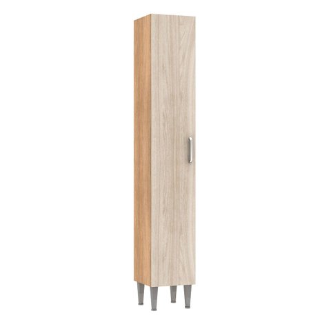 Armário Paneleiro para Cozinha Max 33 X 195 Cm 1 Porta Mdp Carvalho Blanche - Clicklar
