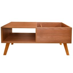 Rack MDF Amadeirado para coleções de Discos e Toca Discos - 3