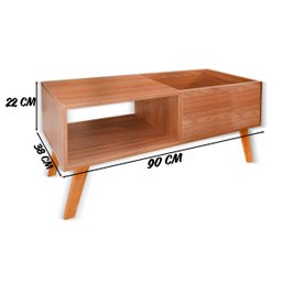 Rack MDF Amadeirado para coleções de Discos e Toca Discos - 5