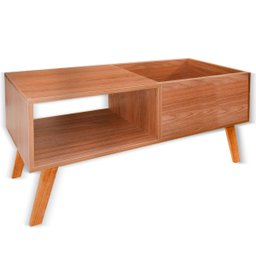 Rack MDF Amadeirado para coleções de Discos e Toca Discos - 1