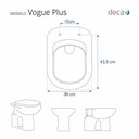 Ver imagem 5 de Tampa de Vaso Poliester Vogue Plus Creme Bege Claro para Bacia Deca 6lpf