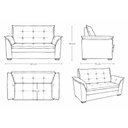 Ver imagem 2 de Sofá 2 Lugares Pequeno Confortável 1,40 Mts Alice Imperio Decor