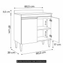 Ver imagem 5 de Balcão Armário de Cozinha Pia Lavanderia com Tampo 2 Portas Sara Branco 80 cm - D’Rossi