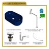 Kit Cuba Ov42 Laila com Torneira Link 1062 e Válvula Click com Sifão e Flexível - 10