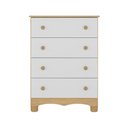 Ver imagem 3 de Cômoda Infantil 65cm com 4 Gavetas Dengo Multimóveis Mp4409 Madeirado/branco Madeirado/branco