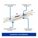 Ver imagem 2 de Estação de Trabalho Dupla 1,20×1,35m s/Gavetas c/ Ponto de Tomada Pé Quadro Nogal Sevilha/Champanhe