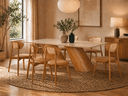 Ver imagem 1 de Sala de Jantar Maciça 6 Cadeiras 2,20m Corino Orion Imperial