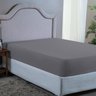 Lençol Cama Box King Size 400 Fios com Elástico Toque Extra Macio:cinza - 2