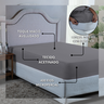 Lençol Cama Box King Size 400 Fios com Elástico Toque Extra Macio:cinza - 4