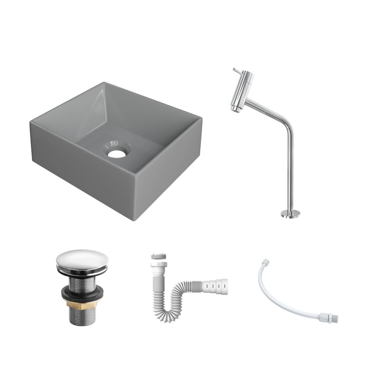 Kit Cuba Rt30 Riviera com Torneira Link 1062 e Válvula Click com Sifão e Flexível - 3