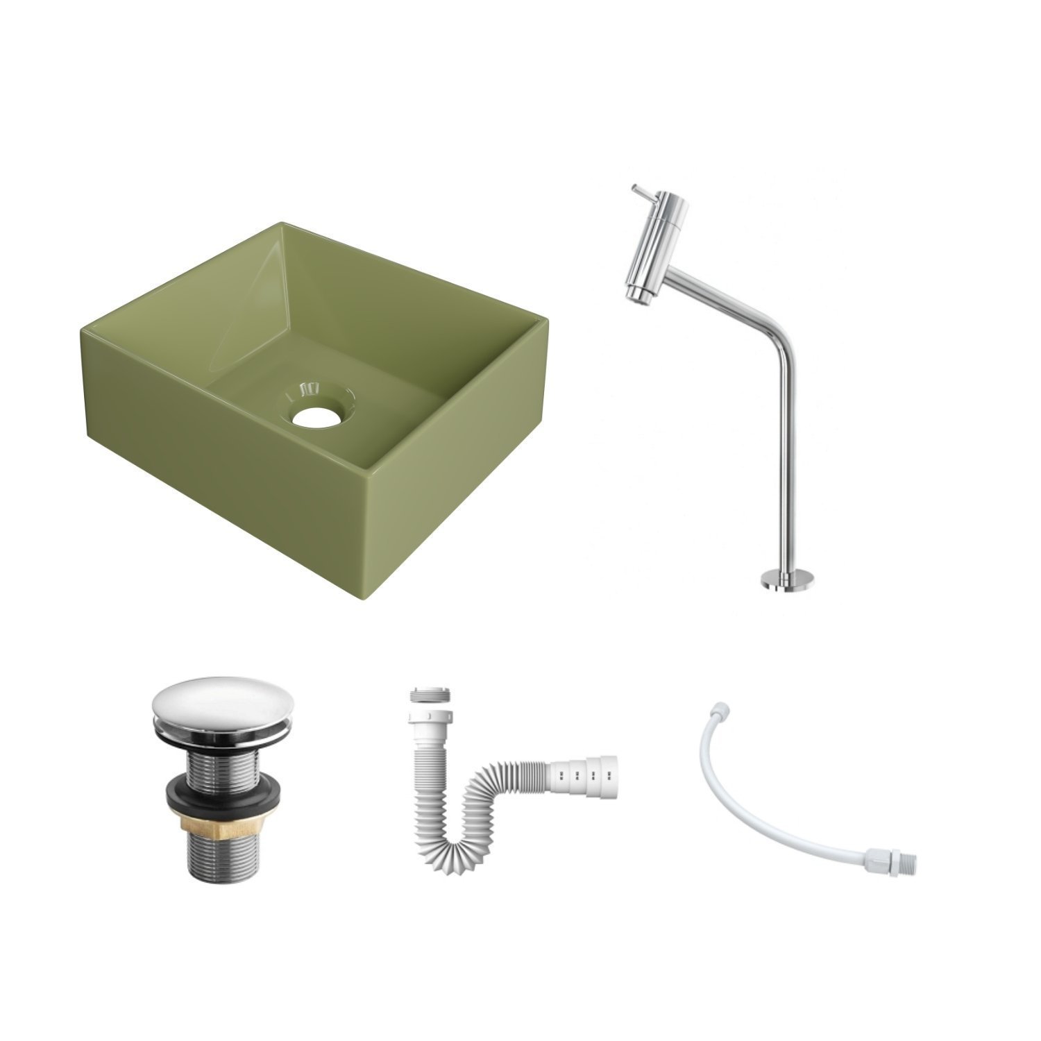 Kit Cuba Rt30 Riviera com Torneira Link 1062 e Válvula Click com Sifão e Flexível - 3