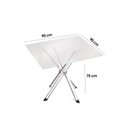 Ver imagem 3 de Sala de Jantar Completa Volga C/ Tampo de Vidro 95x95cm e 4 Cadeiras Noruega Cromada - Preto -