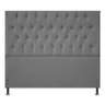 Cabeceira Estofada Cama Box Casal King Size Diamond 193cm com Frame Suede Cinza - Abmaza - 5