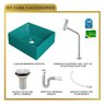Kit Cuba Rt30 Riviera com Torneira Link 1062 e Válvula Metal com Sifão e Flexível - 10