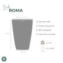 Ver imagem 3 de Vaso de Fibra de Vidro Roma P 50cm Decorativo Preto Fosco