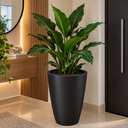 Ver imagem 2 de Vaso de Fibra de Vidro Roma P 50cm Decorativo Preto Fosco