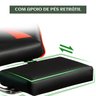 Cadeira Escritório Gamer Nitro Vermelho Ergonômica Couro Sintético Reclinável Altura Ajuste Luvinco - 5