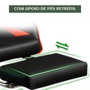 Ver imagem 5 de Cadeira Escritório Gamer Nitro Vermelho Ergonômica Couro Sintético Reclinável Altura Ajuste Luvinco