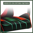 Ver imagem 7 de Cadeira Escritório Gamer Nitro Vermelho Ergonômica Couro Sintético Reclinável Altura Ajuste Luvinco
