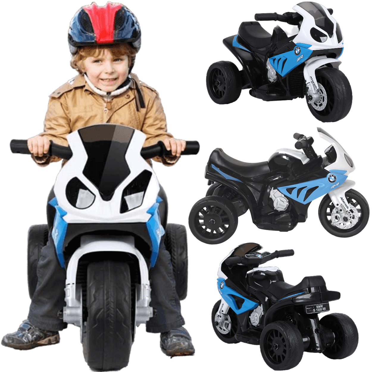 Moto Eletrica Infantil Zippy Toys Bmw S1000 Rr Aterrish 6v Azul - 2