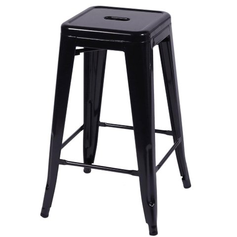 Banqueta Industrial Iron Preta Alta 76 Cm (alt) - 29771