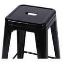 Ver imagem 3 de Banqueta Industrial Iron Preta Alta 76 Cm (alt) - 29771
