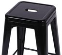 Ver imagem 3 de Banqueta Industrial Iron Preta Alta 76 Cm (alt) - 29771