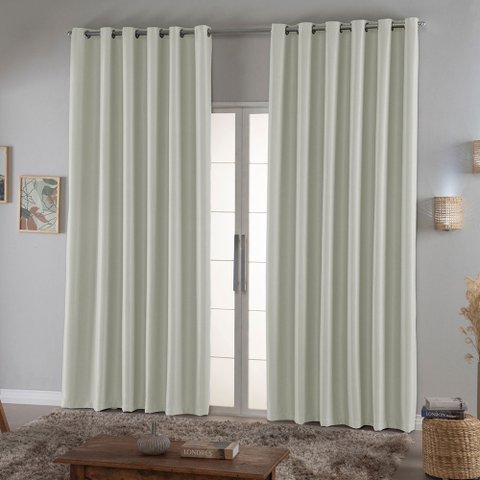 Cortina Requinte Blackout 4,00m X 2,70m - Palha To Decorando