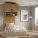 Ver imagem 2 de Ponte Modulada Cabeceira Aérea Solteiro 2 Portas 100cm 100% MDF Trend Altezza