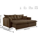 Ver imagem 3 de Sofa Cama e Reclinavel Lisboa 2,00m 03 Lugares Mola Ensacada Txr