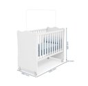 Ver imagem 5 de Quarto do Bebe Berço com Roupeiro 2 Portas 3 Gavetas Branco Acetinado - Ai Shop