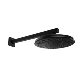 Ducha Abs Redonda Black Flatt C/ Suporte Quadrado de Parede - 1