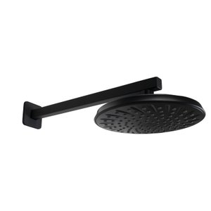 Ducha Abs Redonda Black Flatt C/ Suporte Quadrado de Parede