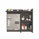 Ver imagem 2 de Espelheira de Banheiro Armarinho Organizador com Prateleira Nicho Nioki Cor:cinza