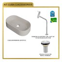 Ver mais imagens de Kit Cuba Ov42 Laila com Torneira Link 1062 e Válvula Metal