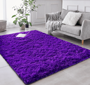 Ver imagem 1 de Tapete Saturs Shaggy Pelo Alto Roxo - 200 x 240 cm Tapete para Sala e Quarto