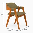 Ver imagem 5 de Conjunto de Jantar Paris 6 Lugares Tampo em MDF com Cadeiras Estofadas Verde Oliva 135cm Imperial