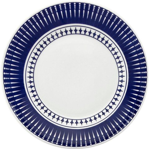 Kit 8 Pratos de Sobremesa Biona Colb Oxford® Cerâmica 19 Cm.
