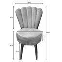 Ver imagem 4 de Conjunto 2 Cadeiras Estofadas Sala de Jantar Anna Suede Preto