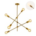 Ver imagem 2 de Lustre Pendente Sputnik Ipanema Casa Sala de Estar Moderno Luminária de Teto Iluminação Decoração Ar