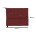 Ver imagem 3 de Cabeceira Cama Box Estofada Queen Size 160 Cm Suede Isabela Bordô