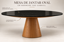 Ver imagem 5 de Mesa de Jantar Cone Oval 244x137cm em Mármore São Gabriel