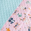 Ver imagem 5 de Kit Cobre Leito Colcha Solteiro Infantil Lutti Dupla Face 200 Fios 2 Peças Raposa Foxy Rosa