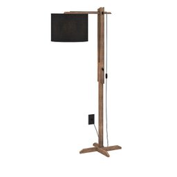 Luminária De Chão Articulável Abajur Flexível Quarto/sala:Preto - 3